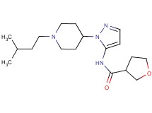 N-{1-[1-(3-methylbutyl)-4-piperidinyl]-1H-pyrazol-5-yl}tetrahydro-3-furancarboxamide