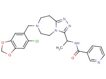 N-(1-{7-[(6-chloro-1,3-benzodioxol-5-yl)methyl]-6,7,8,9-tetrahydro-5H-[1,2,4]triazolo[4,3-d][1,4]diazepin-3-yl}ethyl)nicotinamide