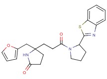 5-{3-[2-(1,3-benzothiazol-2-yl)-1-pyrrolidinyl]-3-oxopropyl}-5-(2-furylmethyl)-2-pyrrolidinone