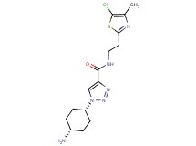 1-(cis-4-aminocyclohexyl)-N-[2-(5-chloro-4-methyl-1,3-thiazol-2-yl)ethyl]-1H-1,2,3-triazole-4-carboxamide
