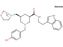 (3R,5S)-1-(4-hydroxybenzyl)-N-[2-(1H-indol-3-yl)ethyl]-5-(4-morpholinylmethyl)-3-piperidinecarboxamide