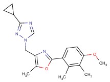 3-cyclopropyl-1-{[2-(4-methoxy-2,3-dimethylphenyl)-5-methyl-1,3-oxazol-4-yl]methyl}-1H-1,2,4-triazole