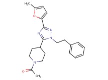 1-acetyl-4-[3-(5-methyl-2-furyl)-1-(2-phenylethyl)-1H-1,2,4-triazol-5-yl]piperidine