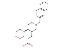 3-[(3R*,4S*)-4-morpholin-4-yl-1-(quinolin-6-ylmethyl)piperidin-3-yl]propanoic acid