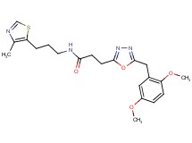 3-[5-(2,5-dimethoxybenzyl)-1,3,4-oxadiazol-2-yl]-N-[3-(4-methyl-1,3-thiazol-5-yl)propyl]propanamide