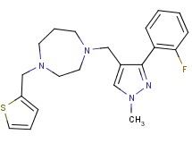 1-{[3-(2-fluorophenyl)-1-methyl-1H-pyrazol-4-yl]methyl}-4-(2-thienylmethyl)-1,4-diazepane