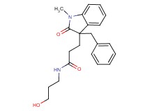 3-(3-benzyl-1-methyl-2-oxo-2,3-dihydro-1H-indol-3-yl)-N-(3-hydroxypropyl)propanamide