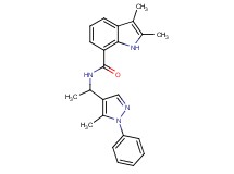 2,3-dimethyl-N-[1-(5-methyl-1-phenyl-1H-pyrazol-4-yl)ethyl]-1H-indole-7-carboxamide