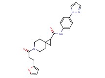 6-[3-(2-furyl)propanoyl]-N-[4-(1H-pyrazol-1-yl)phenyl]-6-azaspiro[2.5]octane-1-carboxamide