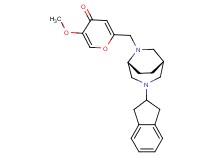 2-{[(1S*,5R*)-3-(2,3-dihydro-1H-inden-2-yl)-3,6-diazabicyclo[3.2.2]non-6-yl]methyl}-5-methoxy-4H-pyran-4-one