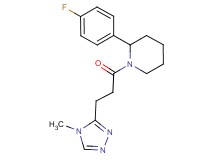 2-(4-fluorophenyl)-1-[3-(4-methyl-4H-1,2,4-triazol-3-yl)propanoyl]piperidine