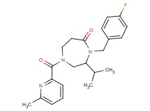 4-(4-fluorobenzyl)-3-isopropyl-1-[(6-methylpyridin-2-yl)carbonyl]-1,4-diazepan-5-one