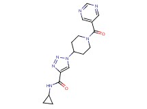 N-cyclopropyl-1-[1-(pyrimidin-5-ylcarbonyl)piperidin-4-yl]-1H-1,2,3-triazole-4-carboxamide