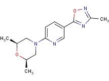 (2R*,6S*)-2,6-dimethyl-4-[5-(3-methyl-1,2,4-oxadiazol-5-yl)-2-pyridinyl]morpholine