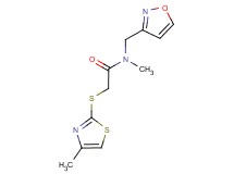 N-(isoxazol-3-ylmethyl)-N-methyl-2-[(4-methyl-1,3-thiazol-2-yl)thio]acetamide