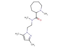 N-[2-(3,5-dimethyl-1H-pyrazol-1-yl)ethyl]-N,1-dimethyl-2-azepanecarboxamide