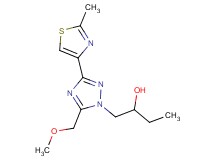 1-[5-(methoxymethyl)-3-(2-methyl-1,3-thiazol-4-yl)-1H-1,2,4-triazol-1-yl]butan-2-ol
