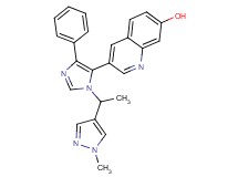 3-{1-[1-(1-methyl-1H-pyrazol-4-yl)ethyl]-4-phenyl-1H-imidazol-5-yl}quinolin-7-ol