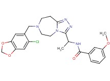 N-(1-{7-[(6-chloro-1,3-benzodioxol-5-yl)methyl]-6,7,8,9-tetrahydro-5H-[1,2,4]triazolo[4,3-d][1,4]diazepin-3-yl}ethyl)-3-methoxybenzamide