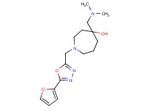 4-[(dimethylamino)methyl]-1-{[5-(2-furyl)-1,3,4-oxadiazol-2-yl]methyl}-4-azepanol