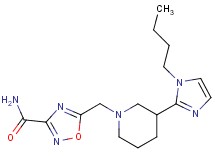 5-{[3-(1-butyl-1H-imidazol-2-yl)-1-piperidinyl]methyl}-1,2,4-oxadiazole-3-carboxamide