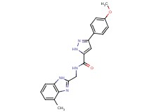 3-(4-methoxyphenyl)-N-[(4-methyl-1H-benzimidazol-2-yl)methyl]-1H-pyrazole-5-carboxamide