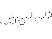 3-[2-(2-fluoro-4-methoxybenzyl)-5-oxo-2-pyrrolidinyl]-N-[2-(2-fluorophenyl)ethyl]propanamide