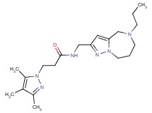 N-[(5-propyl-5,6,7,8-tetrahydro-4H-pyrazolo[1,5-a][1,4]diazepin-2-yl)methyl]-3-(3,4,5-trimethyl-1H-pyrazol-1-yl)propanamide
