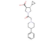 (3S*,4S*)-4-cyclopropyl-1-[(4-phenyl-1-piperidinyl)acetyl]-3-pyrrolidinecarboxylic acid
