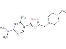 N,N,4-trimethyl-5-{3-[(4-methyl-1-piperazinyl)methyl]-1,2,4-oxadiazol-5-yl}-2-pyrimidinamine