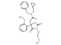 N-benzyl-N-(cyclopropylmethyl)-2-[1-(2-methoxyethyl)-3-(2-methoxyphenyl)-2,5-dioxo-3-pyrrolidinyl]acetamide