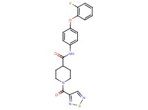 N-[4-(2-fluorophenoxy)phenyl]-1-(1,2,5-thiadiazol-3-ylcarbonyl)-4-piperidinecarboxamide
