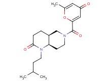 (4aS*,8aR*)-1-(3-methylbutyl)-6-[(6-methyl-4-oxo-4H-pyran-2-yl)carbonyl]octahydro-1,6-naphthyridin-2(1H)-one