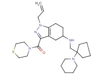 1-allyl-N-{[1-(1-piperidinyl)cyclopentyl]methyl}-3-(4-thiomorpholinylcarbonyl)-4,5,6,7-tetrahydro-1H-indazol-5-amine