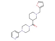 1-{[1-(2-furylmethyl)-3-piperidinyl]carbonyl}-4-(3-pyridinyl)piperazine
