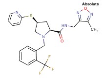 (4S)-N-[(4-methyl-1,2,5-oxadiazol-3-yl)methyl]-4-(2-pyridinylthio)-1-[2-(trifluoromethyl)benzyl]-L-prolinamide