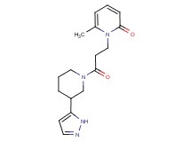 6-methyl-1-{3-oxo-3-[3-(1H-pyrazol-5-yl)piperidin-1-yl]propyl}pyridin-2(1H)-one