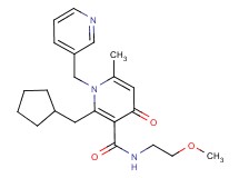 2-(cyclopentylmethyl)-N-(2-methoxyethyl)-6-methyl-4-oxo-1-(3-pyridinylmethyl)-1,4-dihydro-3-pyridinecarboxamide