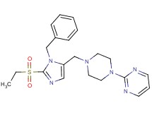 2-(4-{[1-benzyl-2-(ethylsulfonyl)-1H-imidazol-5-yl]methyl}-1-piperazinyl)pyrimidine