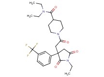N,N-diethyl-1-({1-ethyl-2,5-dioxo-3-[3-(trifluoromethyl)phenyl]-3-pyrrolidinyl}acetyl)-4-piperidinecarboxamide