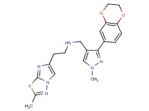 N-{[3-(2,3-dihydro-1,4-benzodioxin-6-yl)-1-methyl-1H-pyrazol-4-yl]methyl}-2-(2-methylimidazo[2,1-b][1,3,4]thiadiazol-6-yl)ethanamine