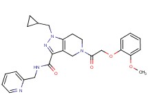 1-(cyclopropylmethyl)-5-[(2-methoxyphenoxy)acetyl]-N-(2-pyridinylmethyl)-4,5,6,7-tetrahydro-1H-pyrazolo[4,3-c]pyridine-3-carboxamide