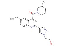 2-(4-{6-ethyl-4-[(3-methylpiperidin-1-yl)carbonyl]quinolin-2-yl}-1H-pyrazol-1-yl)ethanol