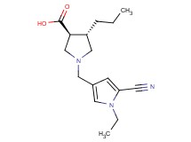 (3S*,4S*)-1-[(5-cyano-1-ethyl-1H-pyrrol-3-yl)methyl]-4-propyl-3-pyrrolidinecarboxylic acid