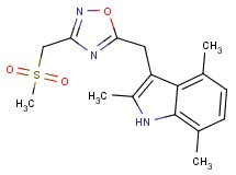 2,4,7-trimethyl-3-({3-[(methylsulfonyl)methyl]-1,2,4-oxadiazol-5-yl}methyl)-1H-indole