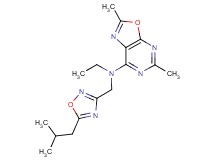 N-ethyl-N-[(5-isobutyl-1,2,4-oxadiazol-3-yl)methyl]-2,5-dimethyl[1,3]oxazolo[5,4-d]pyrimidin-7-amine