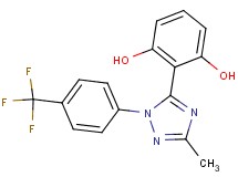 2-{3-methyl-1-[4-(trifluoromethyl)phenyl]-1H-1,2,4-triazol-5-yl}benzene-1,3-diol