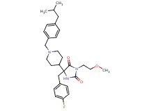 5-(4-fluorobenzyl)-5-[1-(4-isobutylbenzyl)-4-piperidinyl]-3-(2-methoxyethyl)-2,4-imidazolidinedione