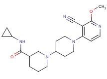 1'-(3-cyano-2-methoxypyridin-4-yl)-N-cyclopropyl-1,4'-bipiperidine-3-carboxamide