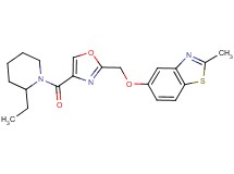 5-({4-[(2-ethyl-1-piperidinyl)carbonyl]-1,3-oxazol-2-yl}methoxy)-2-methyl-1,3-benzothiazole